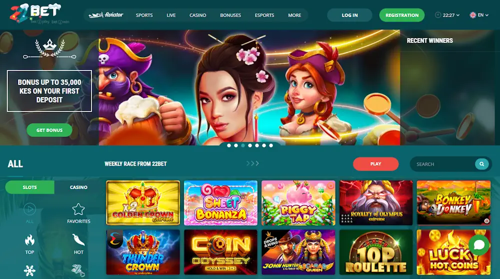 22Bet Sportsbook And Casino Screenshot
